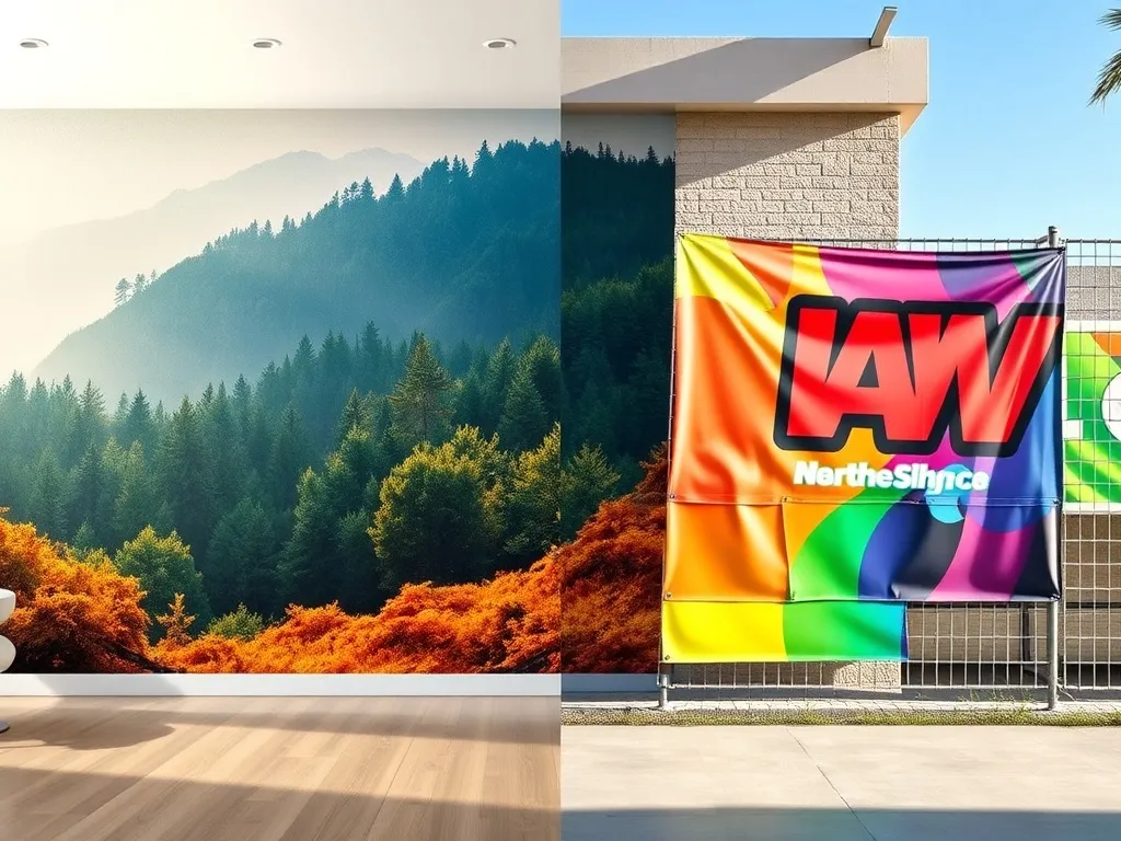 Jakie są różnice między drukiem wielkoformatowym do wnętrz i na zewnątrz